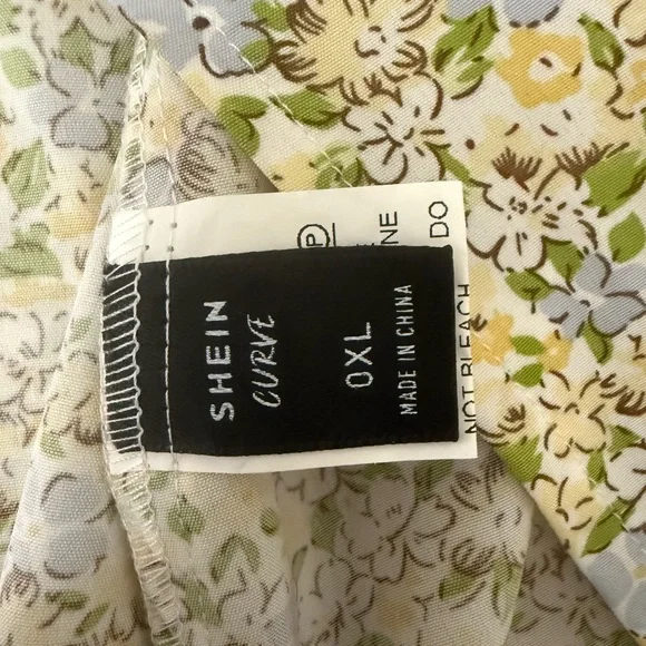 SHEIN Floral Mini Dresses - Yellow and Blue - Picture 4 of 7